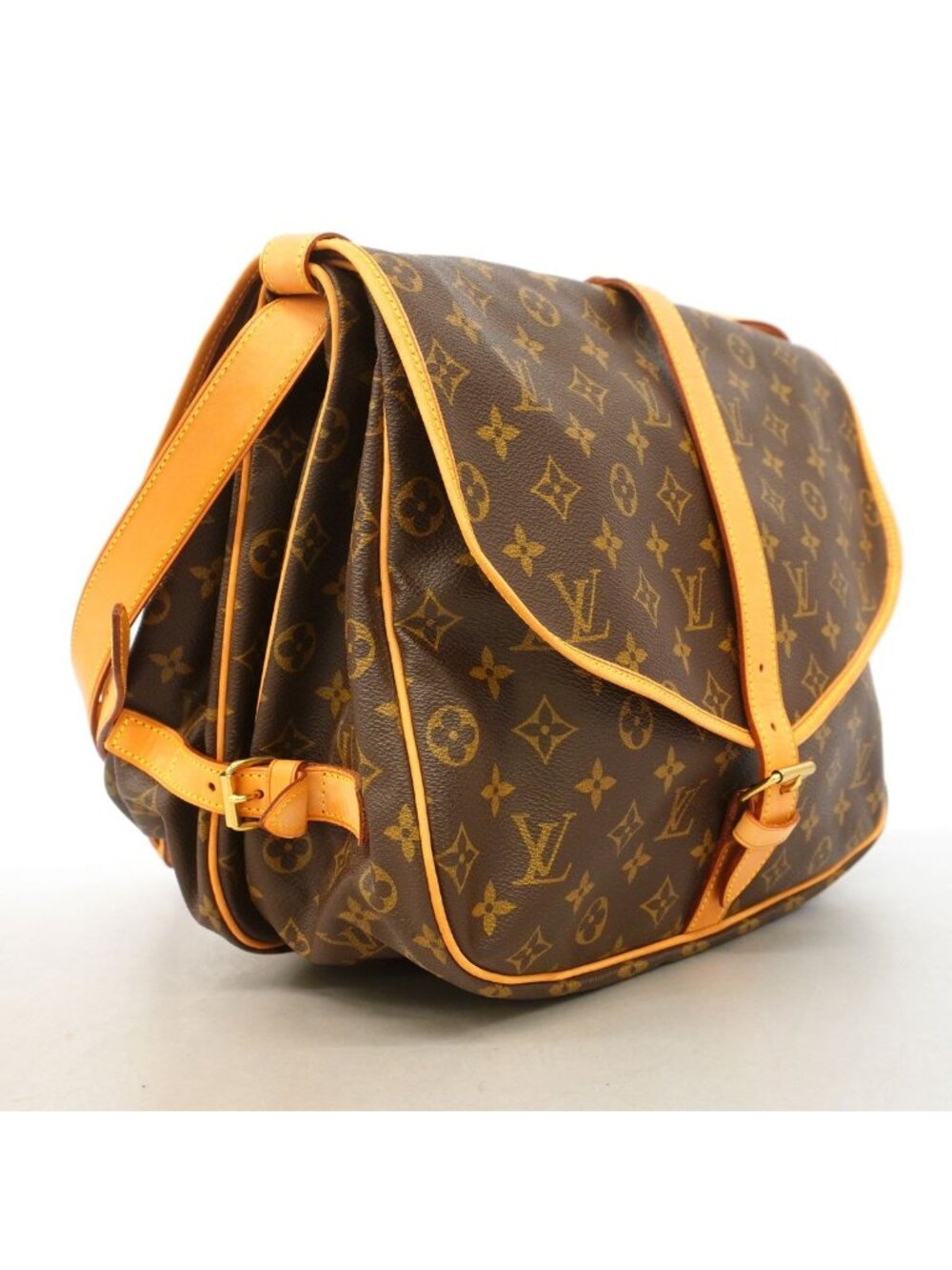 Louis Vuitton Shoulder Bag Monogram Saumur 35 Brown - Picture 2 of 12